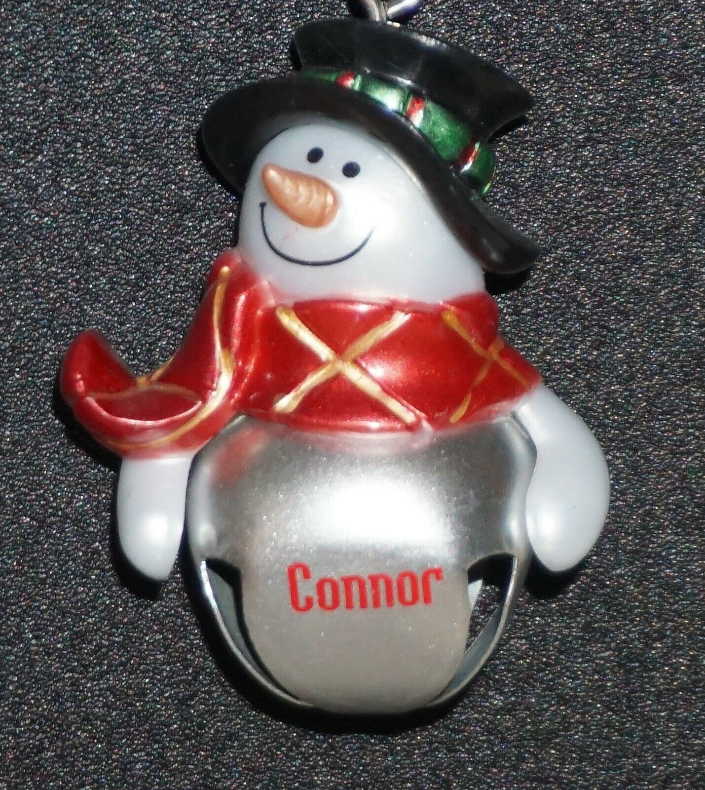 Ganz Jingle Bell Christmas Ornament Snowman Top Hat Personalized Choose Name Jb
