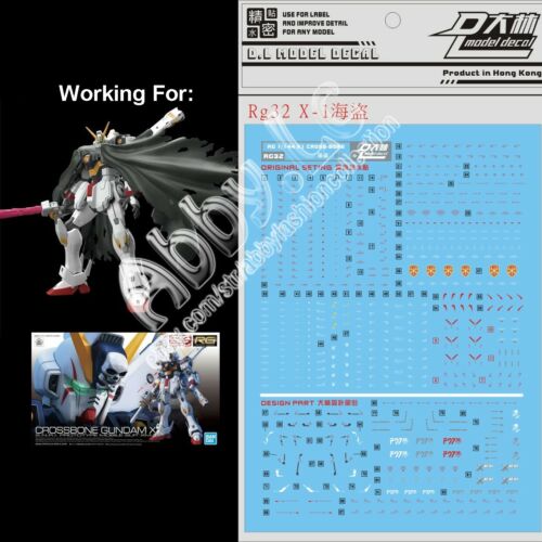 For Bandai Rg 1/144 Snri Xm-x1 Crossbone Gundam X1 Model Dl Water Decal Stickers