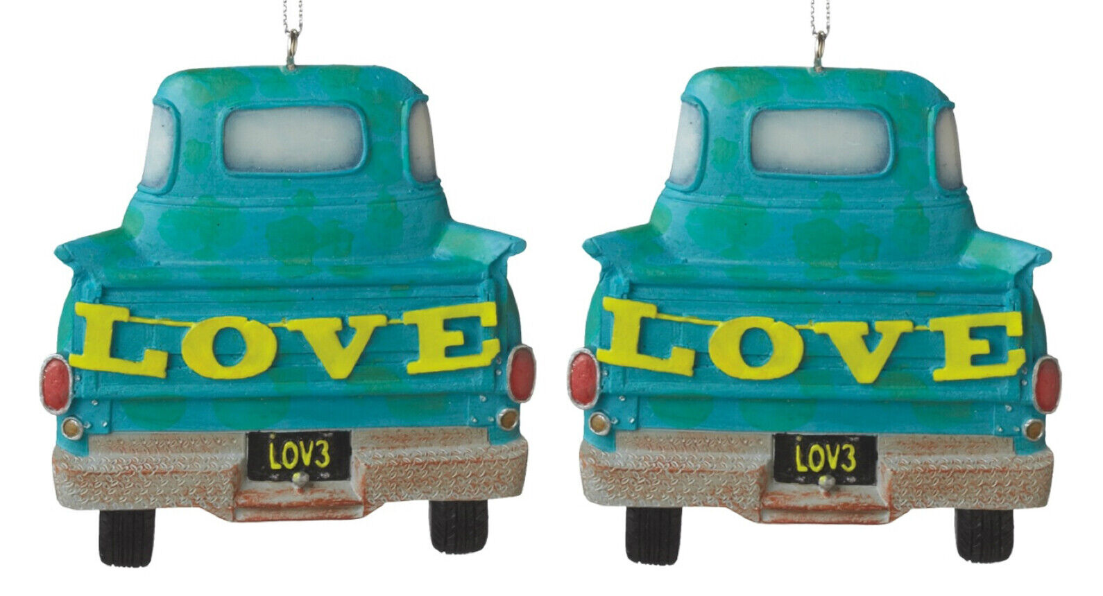 Midwest Cbk Farmer Love Pickup Truck Christmas Holiday Ornaments Set Of 2