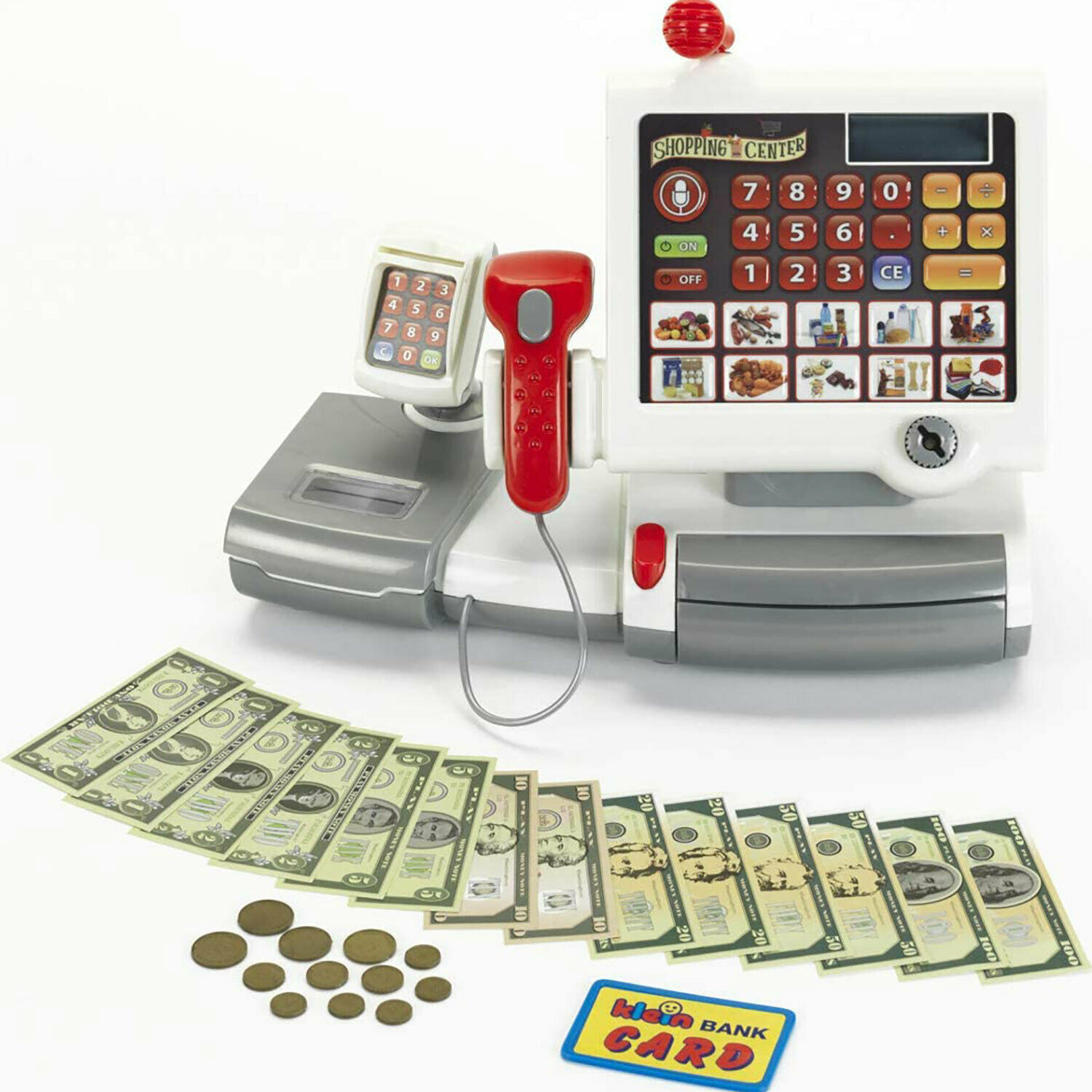 Theo Klein Electronic Toy Grocery Store Cash Register With Currency (open Box)