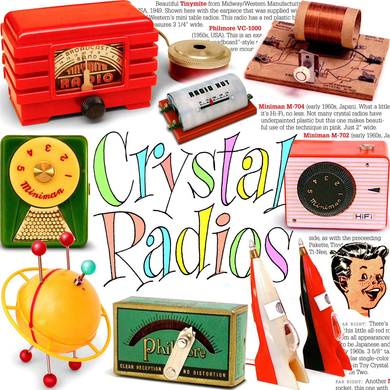 Toy Crystal Radios Volume One - 70 Amazing Vintage Radios In Fun Full-color Book