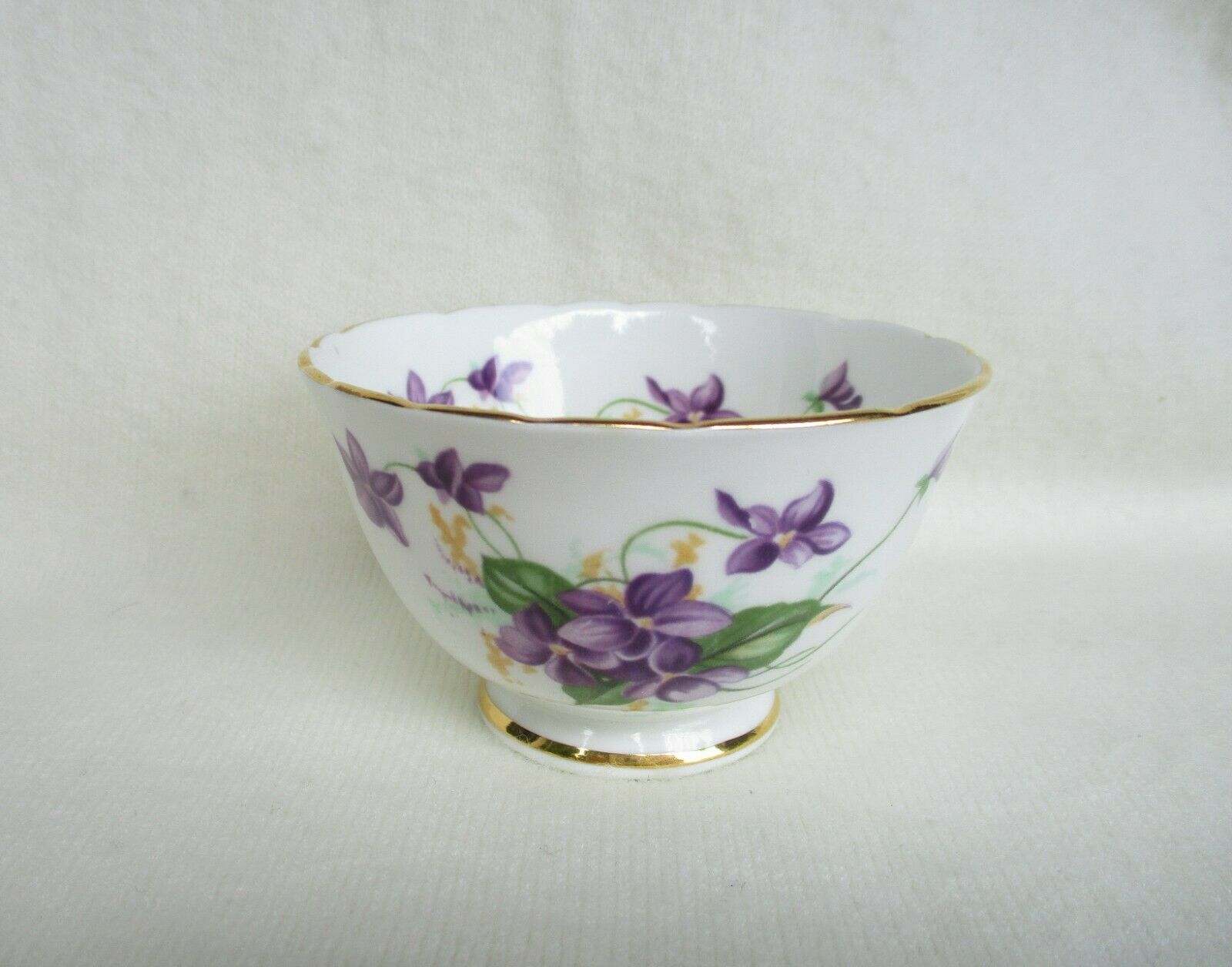 Royal Chelsea Spring Violets Sugar Bowl Excellent Condition Vintage 1950s