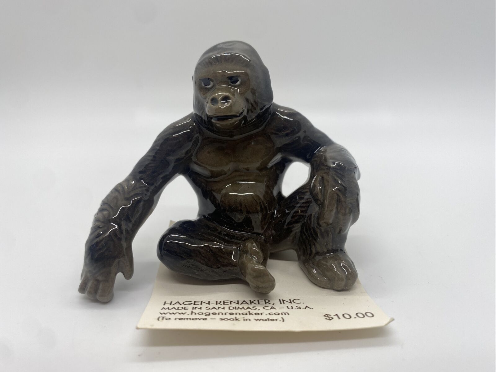 Hagen-renaker Miniature Ceramic Wildlife Figurine Silverback Gorilla