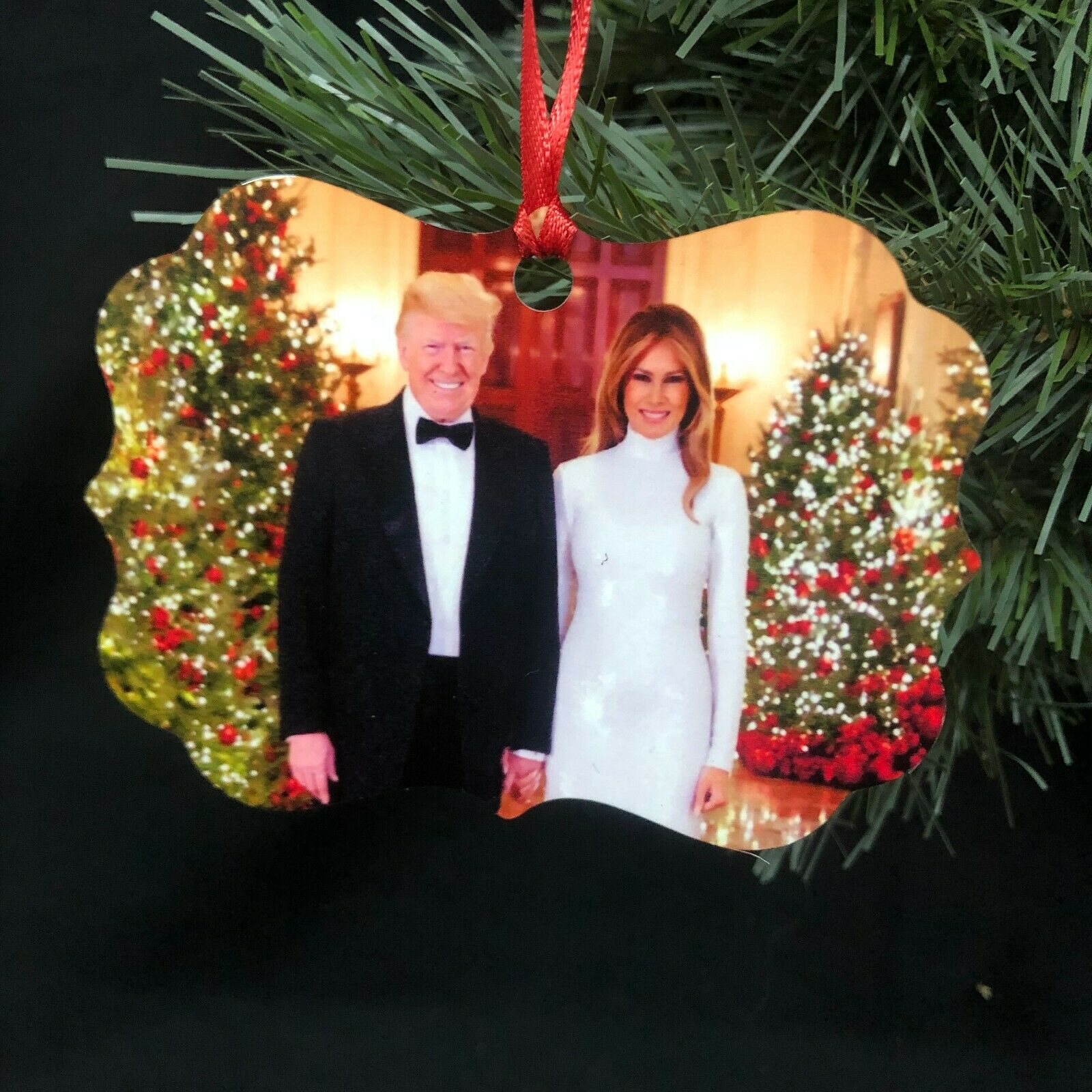 Trump 2020 President Trump And First Lady Melania Christmas Ornament Maga Kag