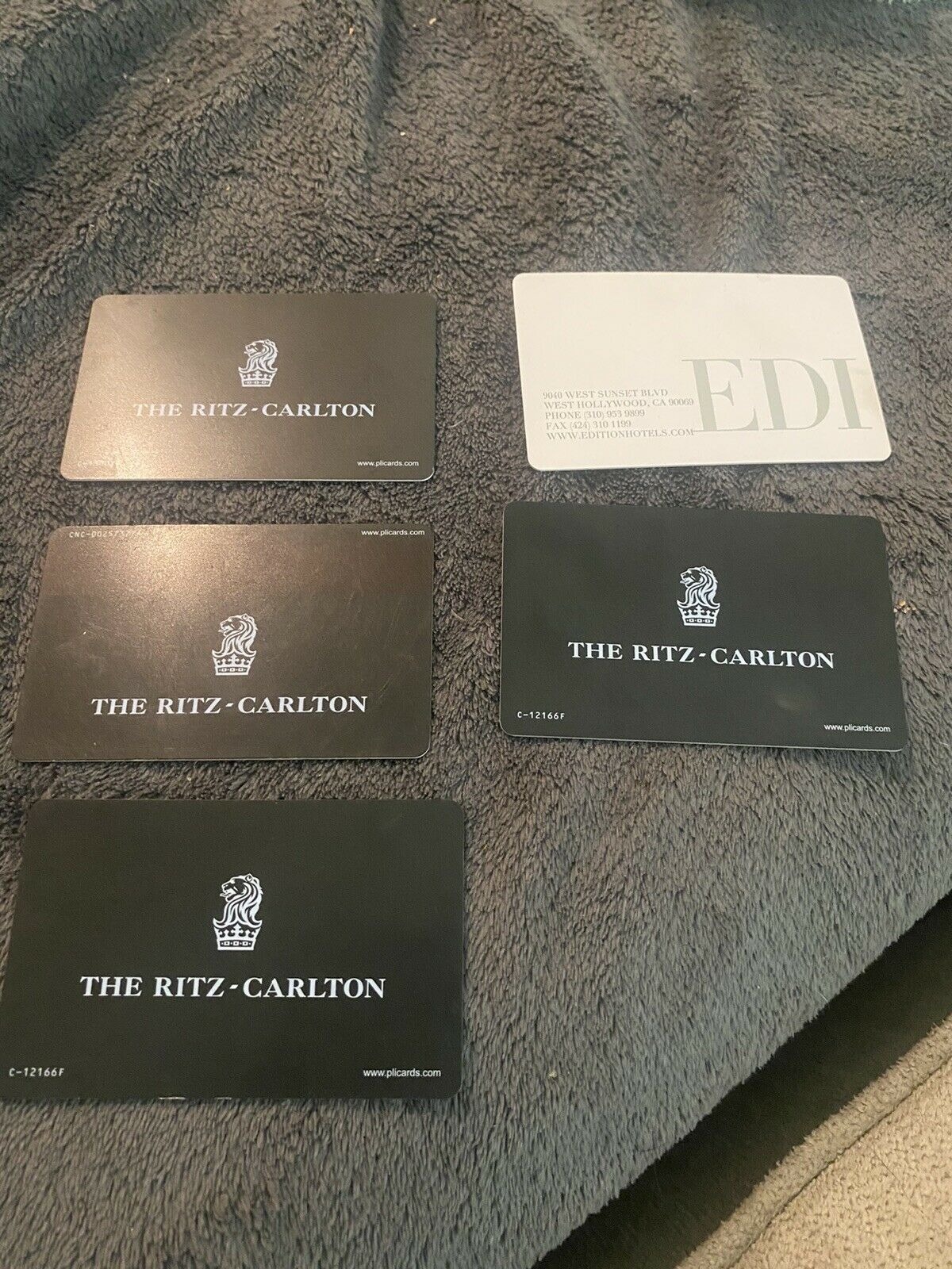 Ritz Carlton Blue Hotel Room Key Card 4 Locations Plus New Edition Brand