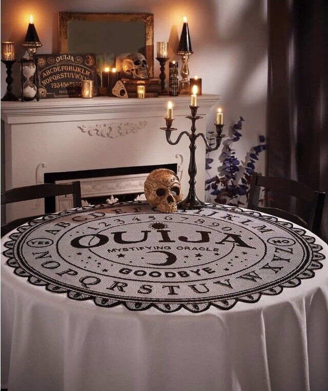 Ouija Mystifying Oracle Tablecloth Centerpiece Halloween Witch Magic Altar Cloth