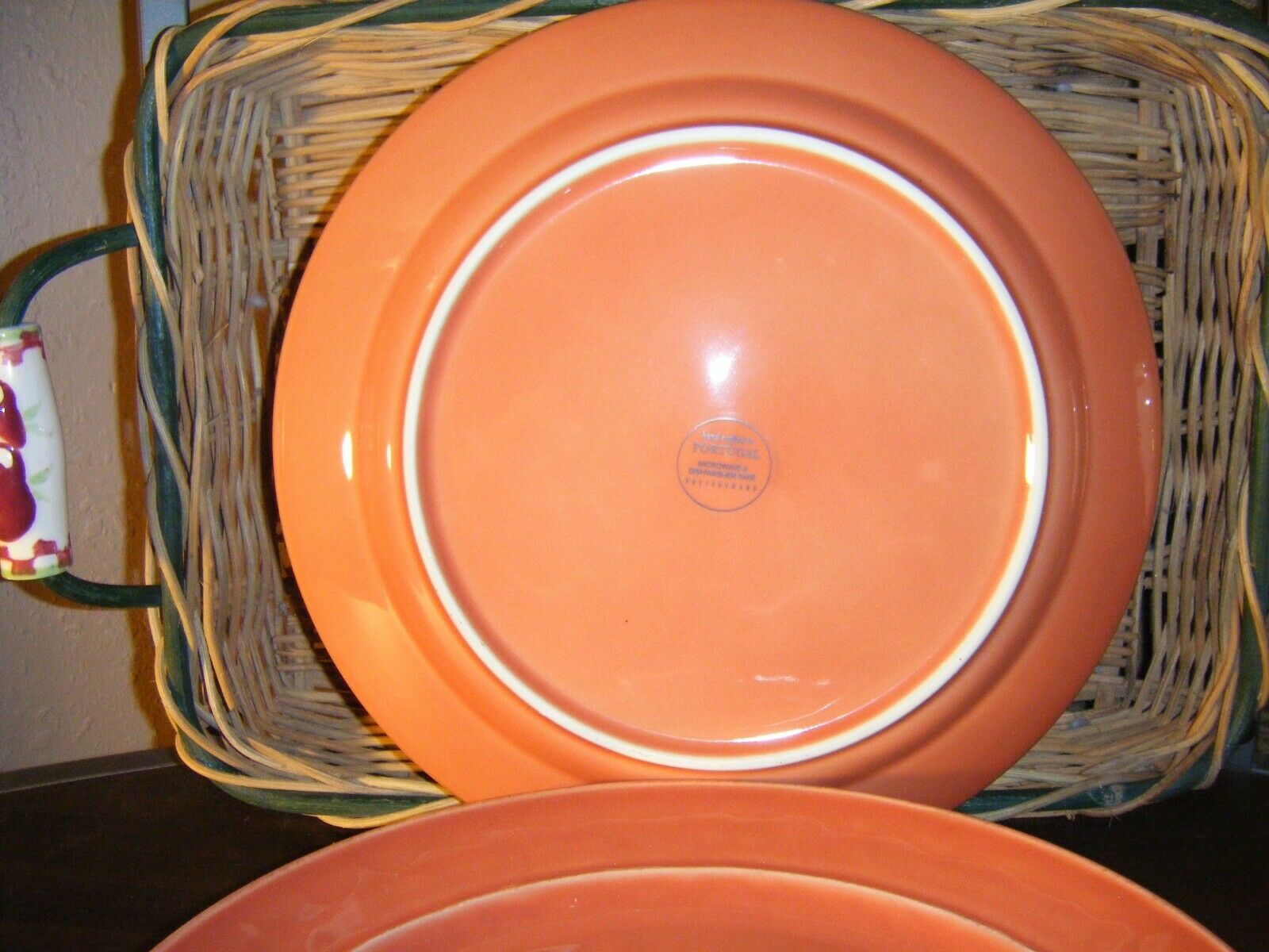 Potterybarn Cambria Portugal Persimmon ~ Lot Of 3 ~ Great Dinner Plates 11,3/4"