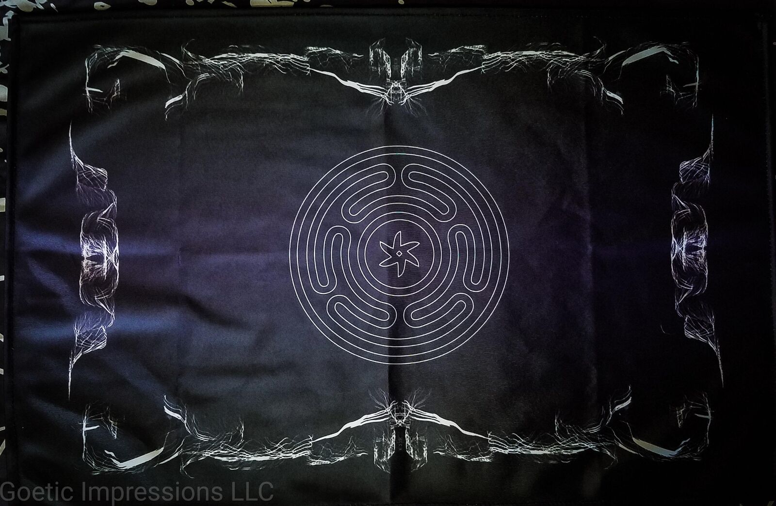 Hecate Altar Cloth | Pagan Ritual Mat Or Wall Hanging | Altar Decor