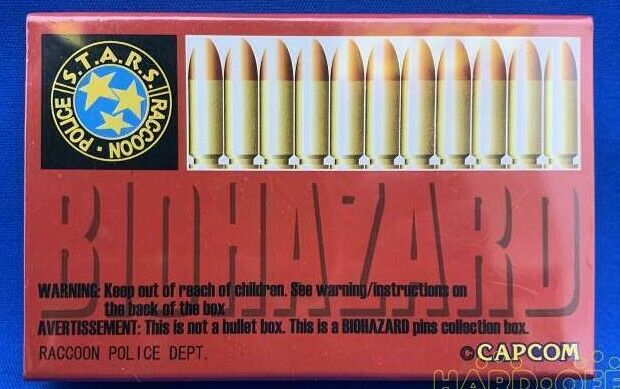 Resident Evil Biohazard Pins Badges Collection / Bullets Red Box Design / Capcom