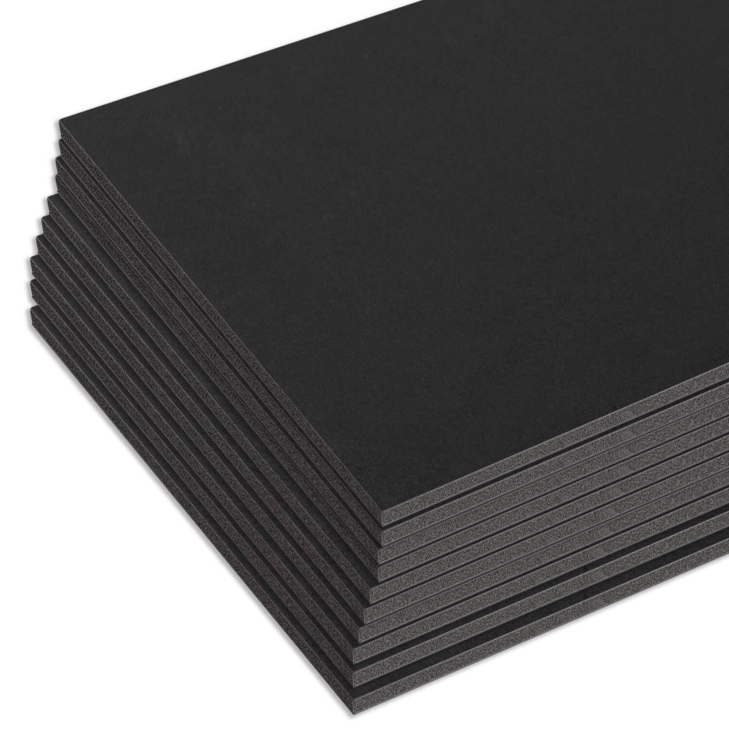 Mat Board Center, Pack Of 25 Foam Core Backing Boards 3/16" (11x14, Black)